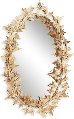 Primrose Valley Butterfly Oval Wall Mirror