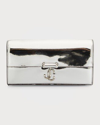 Varenne Metallic Faux-Leather Wallet on Chain