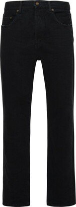 Button Detailed Straight Leg Jeans-AT