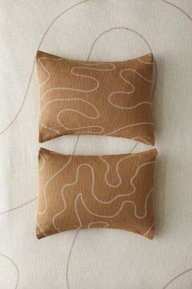 Squiggle Embroidered Sham Set