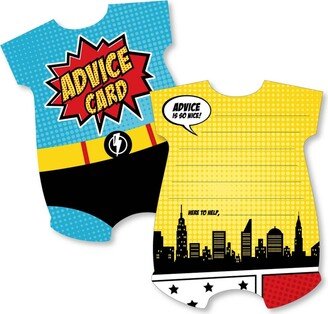 Big Dot Of Happiness Bam Superhero - Wish Card Activities - Shaped Advice Cards Game - Set of 20