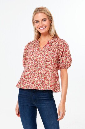 Hyacinth House Red Floral Emily Blouse
