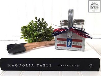 God Bless America Salt & Pepper|America Flag|4Th Of July|Patritotic & Star|Red, White, Blue|Fixer Upper|Galvanized