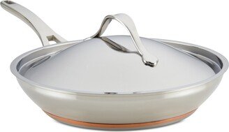 Nouvelle Copper Stainless Steel 12 French Skillet & Lid