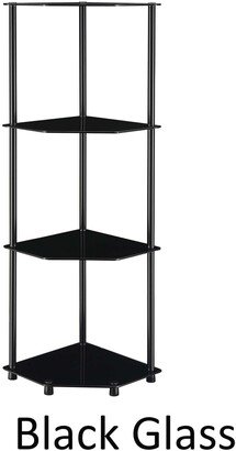 Porch & Den Japonica Classic Glass 4-tier Corner Shelf