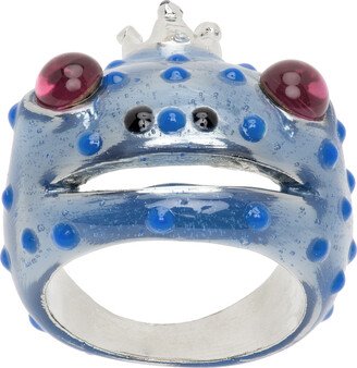 Blue Dots Frog Prince Ring