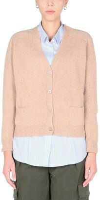 V-Neck Knitted Cardigan-BZ