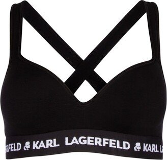 Logo Detailed Sleeveless Bra-AB