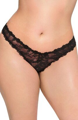 Stretch Lace Dipped Thong