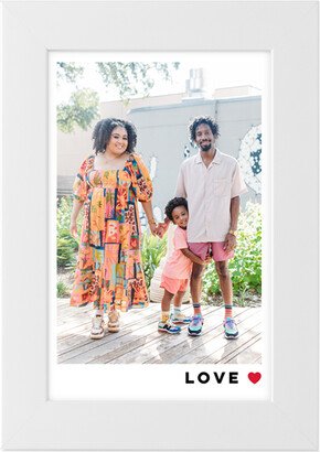 Tabletop Framed Prints: Modern Love Portrait Tabletop Framed Prints, White, 4X6, Red