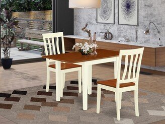 East West Furniture LLC East West Furniture BDKCWNA Outdoor Dining Chairs Slatted Back - Natural Oil Finish