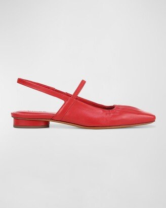 Venice Leather Slingback Ballerina Flats