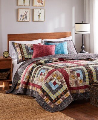 Colorado Lodge Authentic Patchwork 5 Piece Quilt Set, King