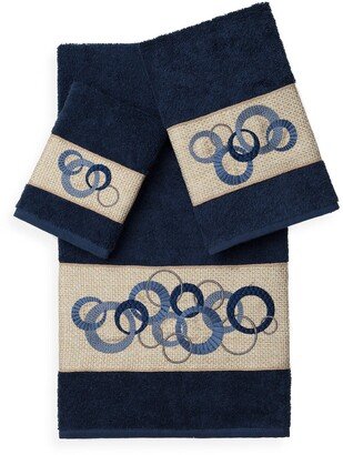 Annabelle 3-Piece Embellished Towel Set - Midnight Blue