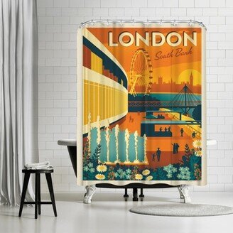 71 x 74 Shower Curtain, England Londons South Bank by Anderson Design Group