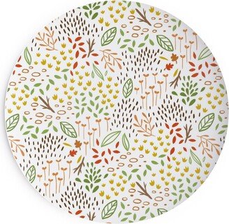 Salad Plates: Tiny Leaves - Multi Salad Plate, Multicolor