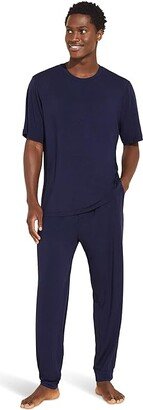 Henry Short Sleeve Long PJ Set (True Navy) Men's Pajama Sets