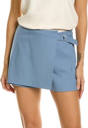 Sasha Wool-Blend Twill Skort