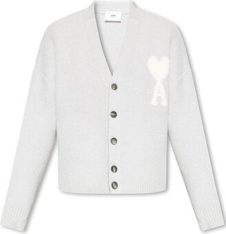 de Coeur Logo Intarsia Button-Up Knitted Cardigan