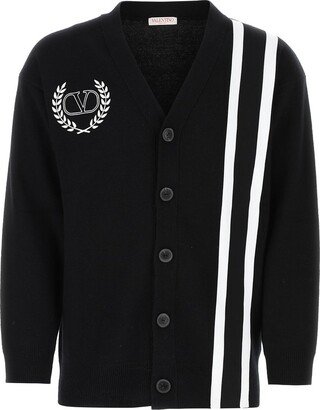 VLogo Signature V-Neck Long-Sleeved Cardigan