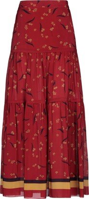 Long Skirt Brick Red