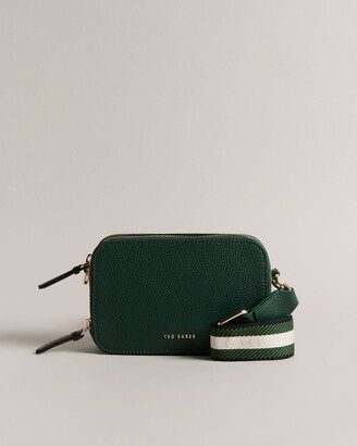 Mini Webbing Crossbody Bag in Dark Green