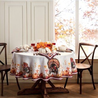 Autumn Heritage Turkey Engineered Tablecloth - Multicolor - 70 Round