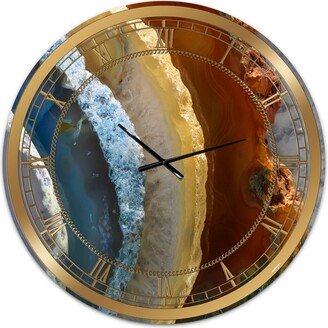 Designart Mineral Slice Xv Oversized Fashion Wall Clock - 36 x 36