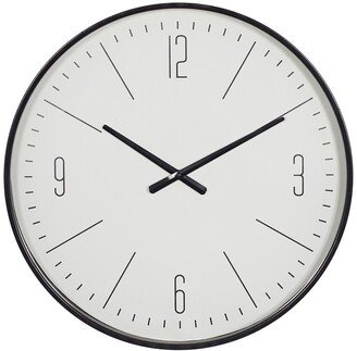 GINGER BIRCH STUDIO Black Glass Contemporary Wall Clock