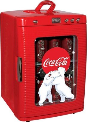 Coca-Cola Polar Bear 28 Can Cooler/Warmer 12V DC 110V AC Mini Fridge - Red