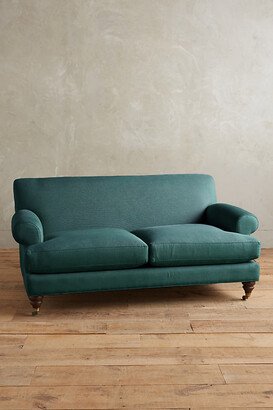 Belgian Linen Willoughby Settee, Hickory