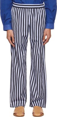 Sébline Black & Blue Stripe Pyjama Pants