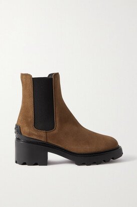 Suede Chelsea Boots - Brown