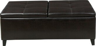 Lanister Medium Storage Ottoman - Brown