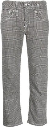 Glen Plaid Cropped Jeans