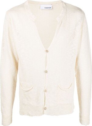 Long-Sleeve Button-Up Cardigan-AA