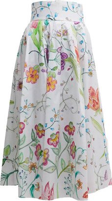Pleated Midi Skirt-AN