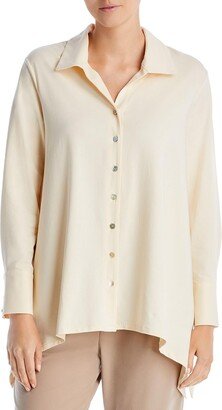 BASICS Womens Drapey Collar T-Shirt