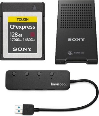 128GB TOUGH CEB-G Series CFexpress Type B Memory Card bundle