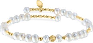 Freshwater Pearl (4-1/2mm) Coil Bracelet in 14k Gold