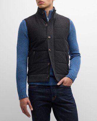 Men's Quilted Wool-Cashmere Vest