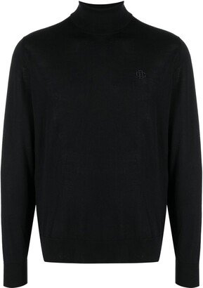 Embroidered Monogram Roll Neck Jumper