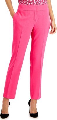 Petites Womens Mid-Rise Suit Separate Straight Leg Pants