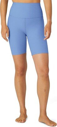 Spacedye High Waisted Biker Shorts (Blue Glow Heather) Women's Shorts