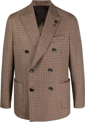 Houndstooth Wool Blazer