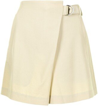 Asymmetric Belted Shorts