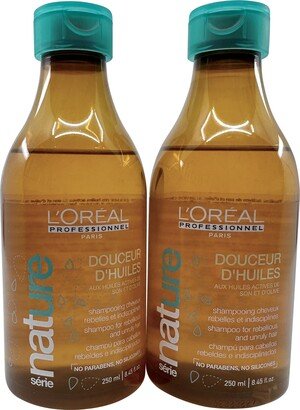 Nature Douceur D'huiles Shampoo Rebellious Unruly Hair 8.45 Oz Set of 2