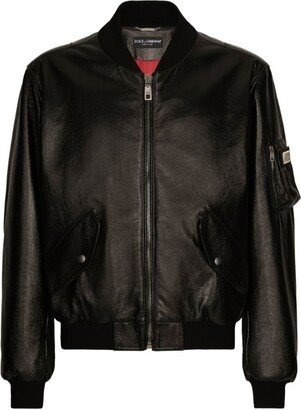 Leather Bomber Jacket