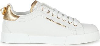 Portofino Sneakers In Leather With Contrasting Inserts