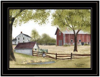 The Old Spring House by Billy Jacobs, Ready to hang Framed Print, Black Frame, 19